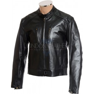 SALE - RTX English Cafe Racer Leather Biker Jacket